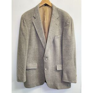Vintage Laurens Inc Blazer Sport Coat Mens 42R 100%‎ Camel Hair Grey Jacket